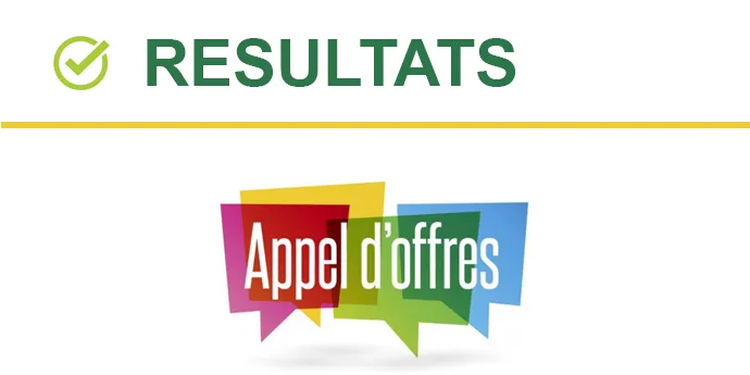 Résultat de l'Appel d'offres