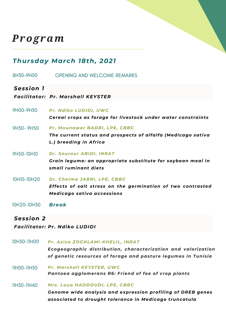 The 4th Tunisian-South African Mini-symposium